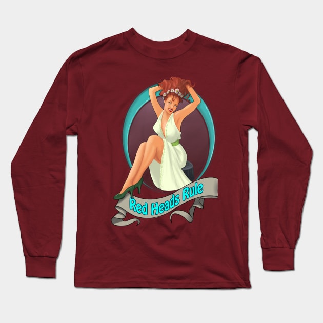 Red heads rule Long Sleeve T-Shirt by Tony Morgan